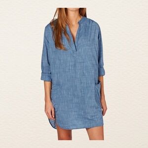 Seafolly Women's Boyfriend Shirt Chambray Tunic Size XS